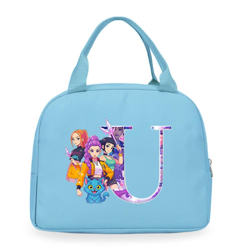 Детские Девочки Kpop Руми Зои Мира Дерпи Саджабойс С Принтом Студенческие Водонепроницаемые Сумки для Еды Ланч-бокса Повседневные Сумки