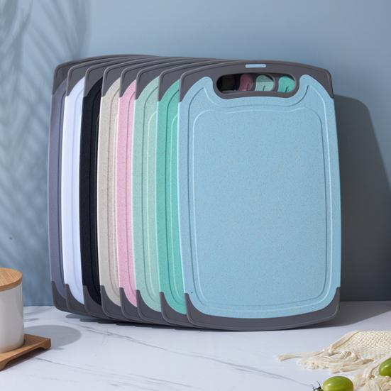 Двусторонняя разделочная доска для овощей и мяса с канавками Удобная ручка с нескользящим покрытием Необходимая кухонная вещь для гурманов и шеф-поваров