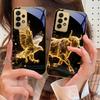 Золотой дракон тотем для Samsung A 01 52S A04 A05S A10 A12 13 22 23 24 36 42 M02 Note 10 20Ultra 8 9 Золотой стеклянный чехол для телефона