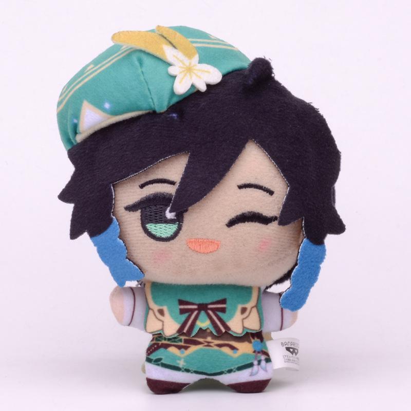 10cm Genshin Impact Tartaglia Zhong Li Yae Miko Venti Xiao Eula Razor Plush Pendant Toy Doll Backpack Accessorie Gift