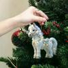 Рождественские 2D акриловые подвески в виде лошадей, елочные подвесные украшения, декор, подвеска-шарм на зеркало заднего вида автомобиля, подарок на новогоднюю вечеринку