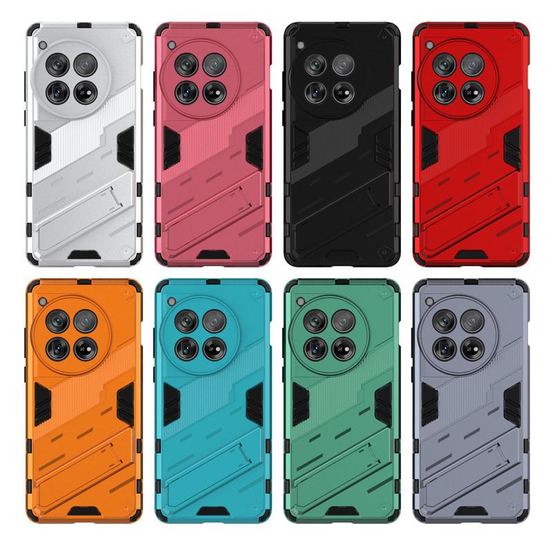 For OnePlus 12 5G Case OnePlus 11 12 5G Cover Luxury Armor PC Stand Holder Shockproof TPU Protective Back Cover OnePlus 12 5G