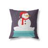 Чехол на подушку с рисунком Санта-Клауса, снеговика и рождественского принта, украшение для дома, гостиной, квадратная подушка, наволочка