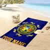 Custom Name Club Amrica Print Beach Towel, Large Soft Quick Dry Towel for Beach Camping Swimming