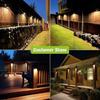 LED Solar Powered Lamp Super Bright Solar Garden Lights Outdoor Waterproof Light Courtyard Fence Decor Wall Lamp Atmosphere Lamp