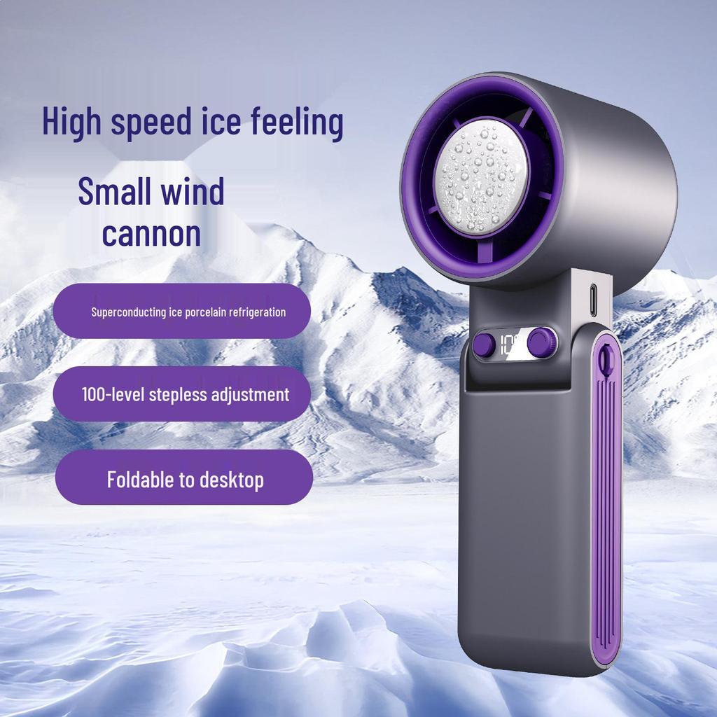 Portable Foldable Handheld & Neck Fan with Long Battery and High-Speed Cooling