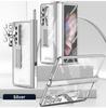 Магнитный шарнир гальваническая рамка прозрачный чехол для Samsung Galaxy Z Fold 4 чехол с закаленным стеклом S Pen кронштейн