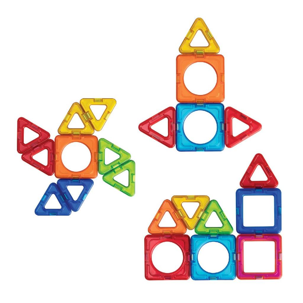 BorneLund MAGFORMERS Basic Plus Set для детей от 3 лет и старше, развивающая игрушка, магнитный блок MF715013 [14 предметов]