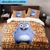 3PCS Bear And Blue Critter Adventure 3pcs Bedding,Including 3PCS Duvet Cover And 2pcs Pillowcases Perfect for Christmas,Ideal for Bedroom, Dormitory
