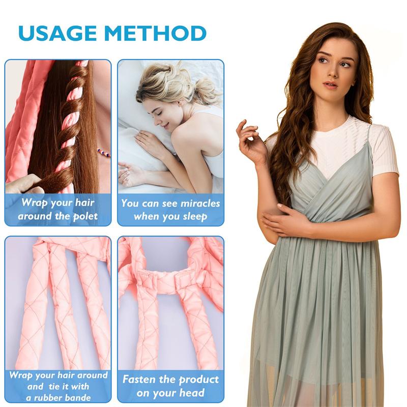 Ленивые щипцы для завивки волос, безнагревательная щипцы для завивки волос, формирующая спящую волну, лента для завивки без нагрева