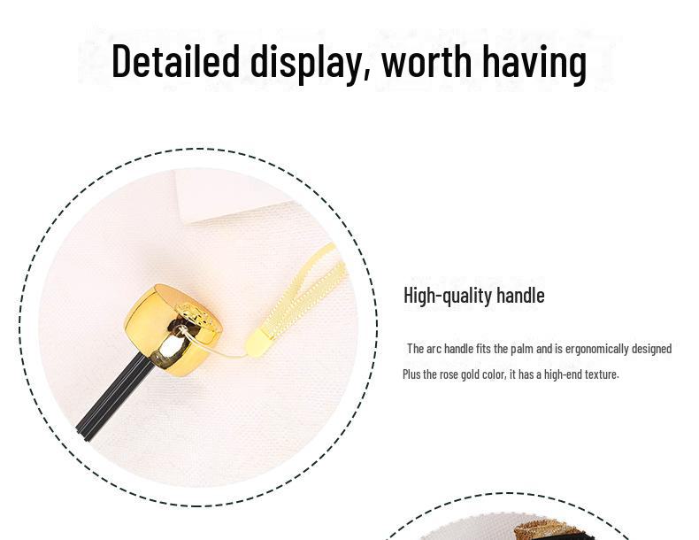 Черный зонт с вышивкой в стиле ретро и защитой от УФ-излучения - двойного назначения для женщин