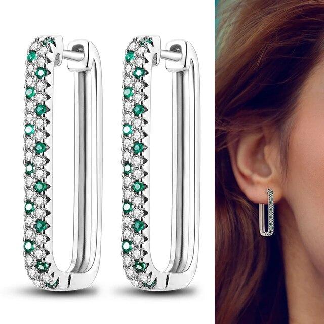 Настоящее серебро 925 пробы, двойные серьги-кольца, круглые серьги в форме сердца и звезды для женщин, подарок на день рождения для подруги