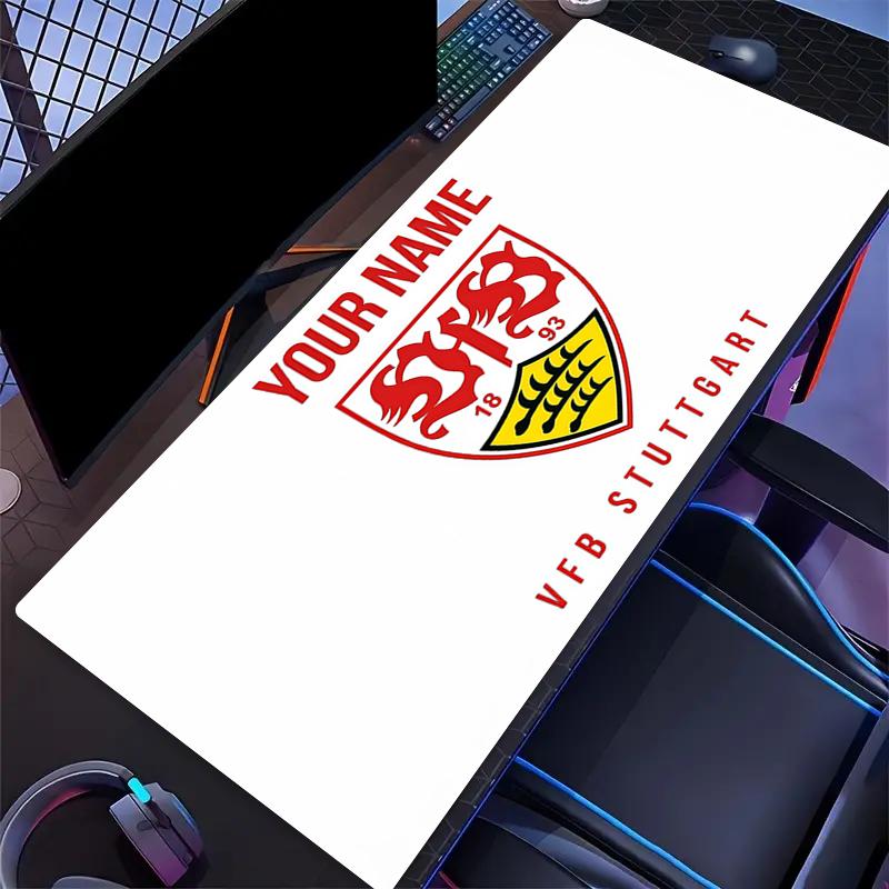 Custom Name,VfB Stuttgart Mouse Pad, Large Gaming Desk Mat, Non-slip XXL Mousepad for Laptop & Tablet, Mini PC Playmat with Stitched Edges
