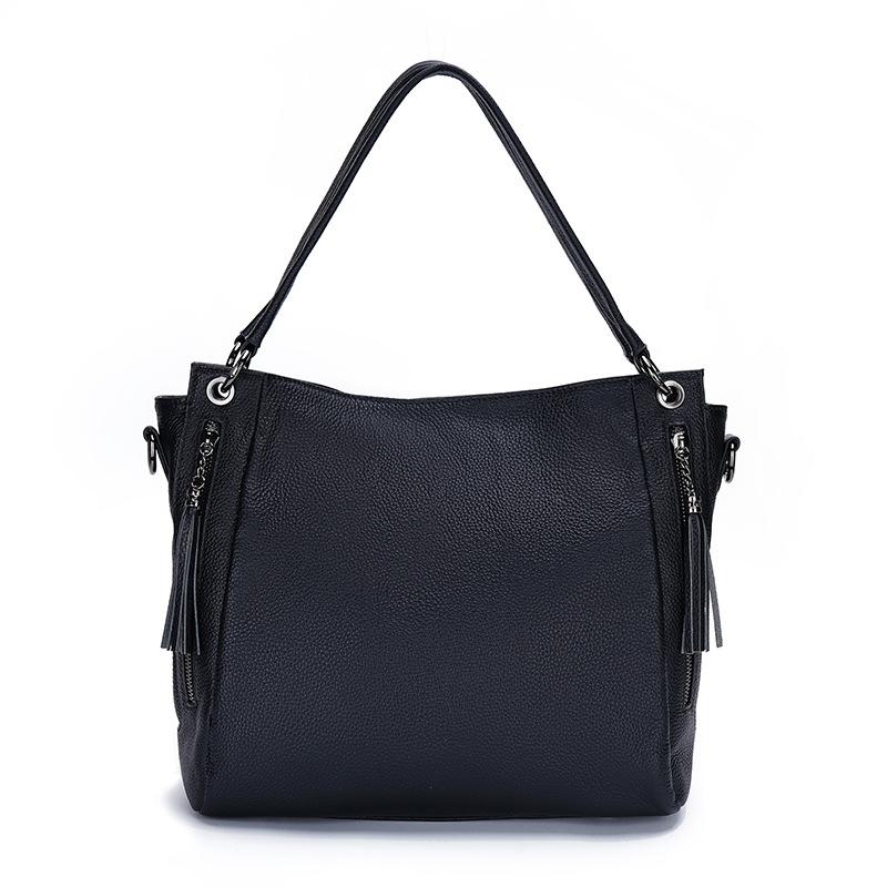 Узор Wind Lychee, первый слой коровьей кожи, большая вместимость, модные складные сумки на одно плечо, эта партия повседневных сумок через подмышку