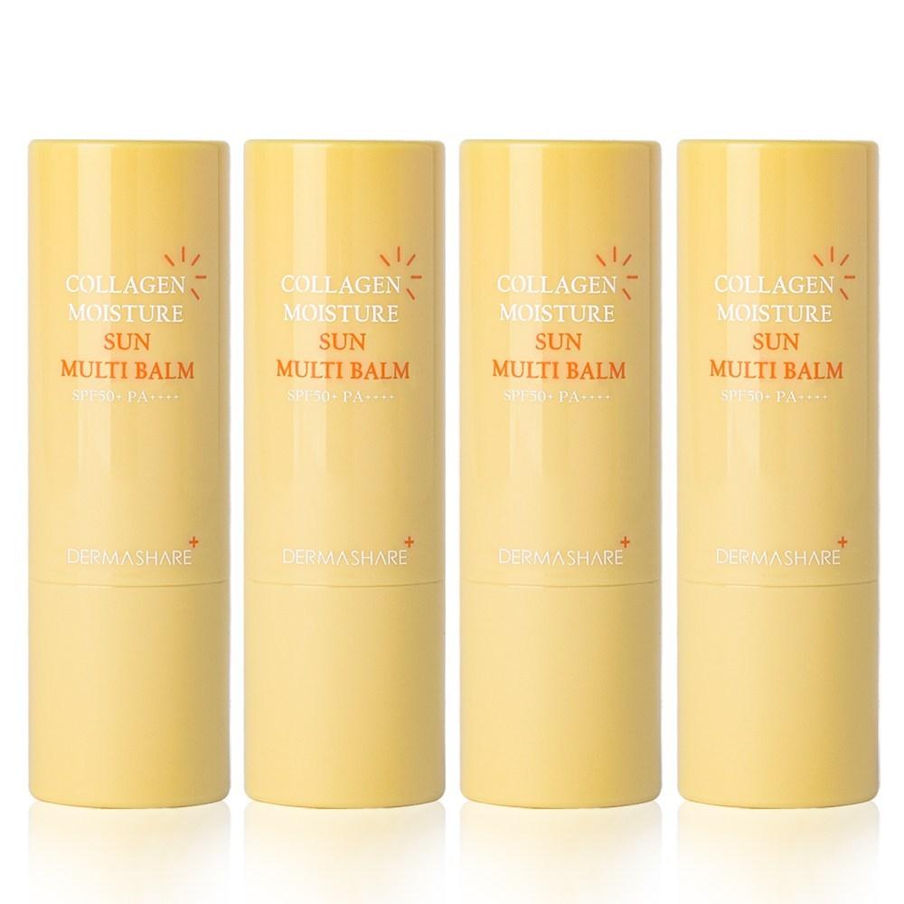 Dermashare Collagen Moisture Sun Multibalm Увлажняющий солнцезащитный крем-стик с защитой от ультрафиолета SPF50+ PA++++, 11 г, 4 шт.