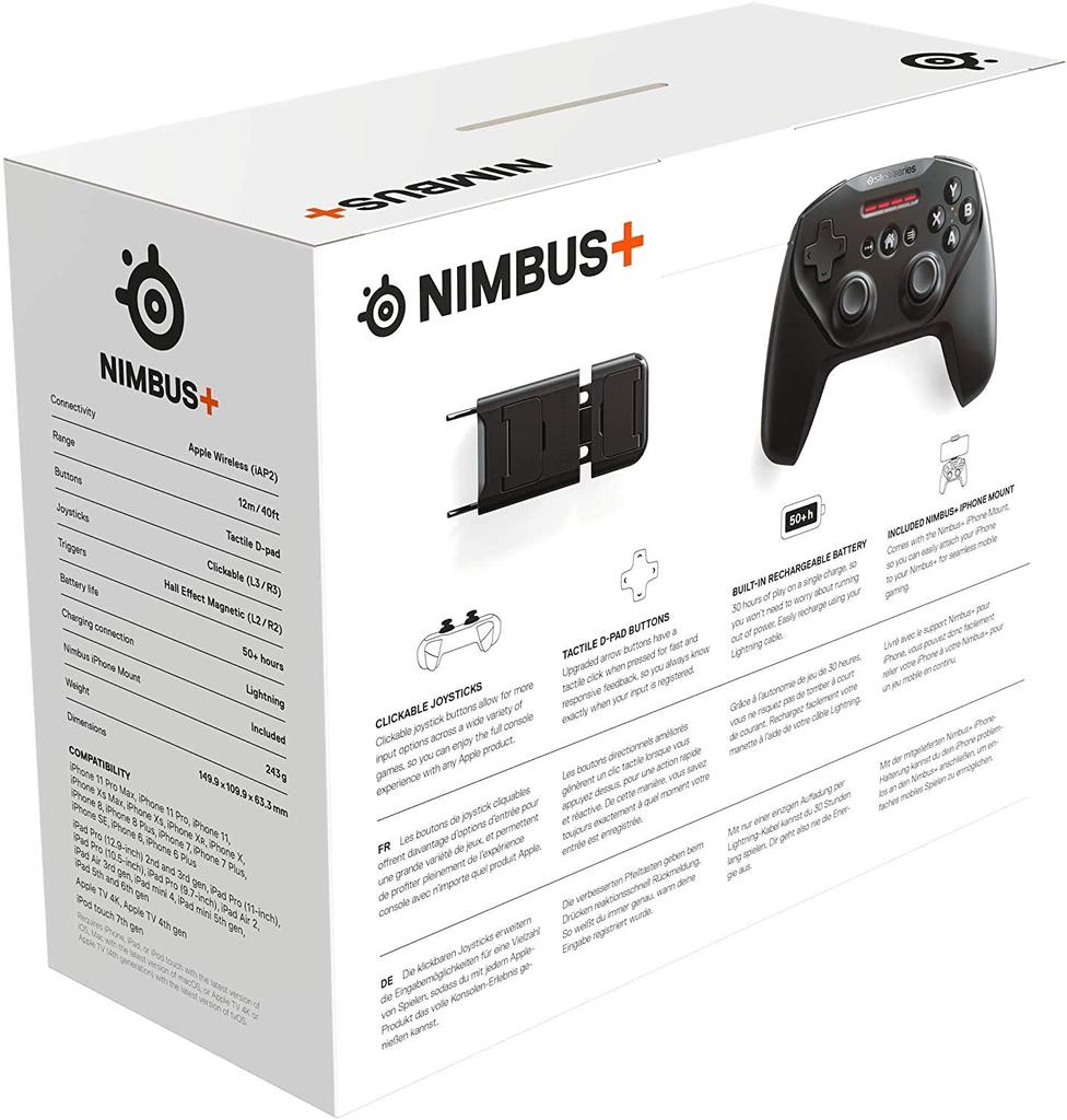 Беспроводной игровой контроллер SteelSeries, сертифицированный MFi, совместимый с TV Nimbus+ iPhone/iPad/MAC/Apple []