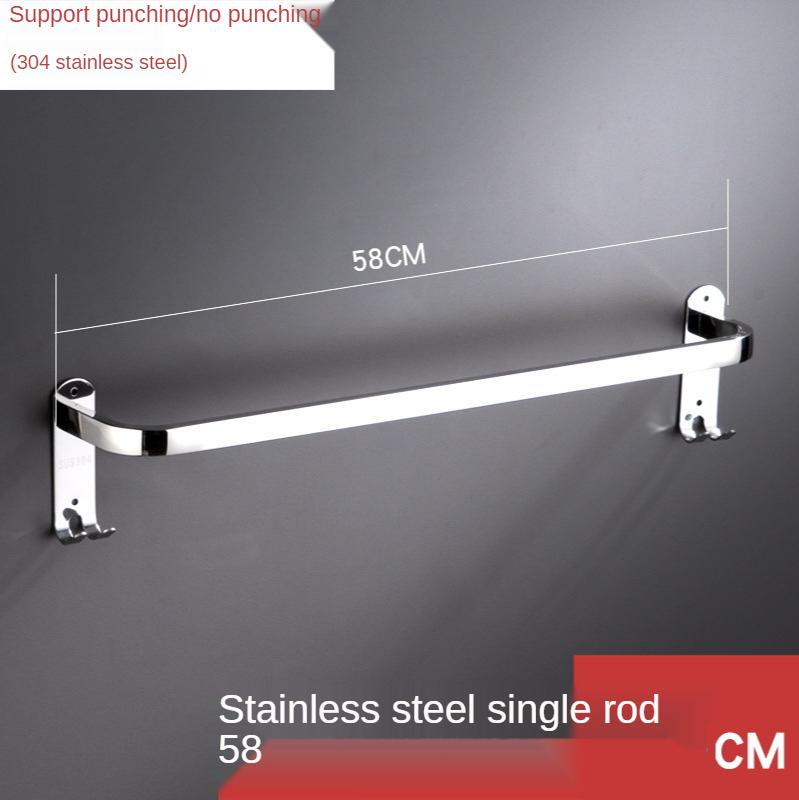 Вешалка для полотенец из нержавеющей стали 304, настенная вешалка для полотенец, одинарный стержень, двойной стержень с крючком, аксессуары для ванной комнаты ZM227