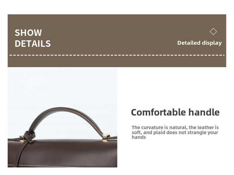 LP27 Женская сумка-ланч-бокс и сумка через плечо из натуральной кожи большой вместимости — ретро, растительного дубления, коллекция осень/зима