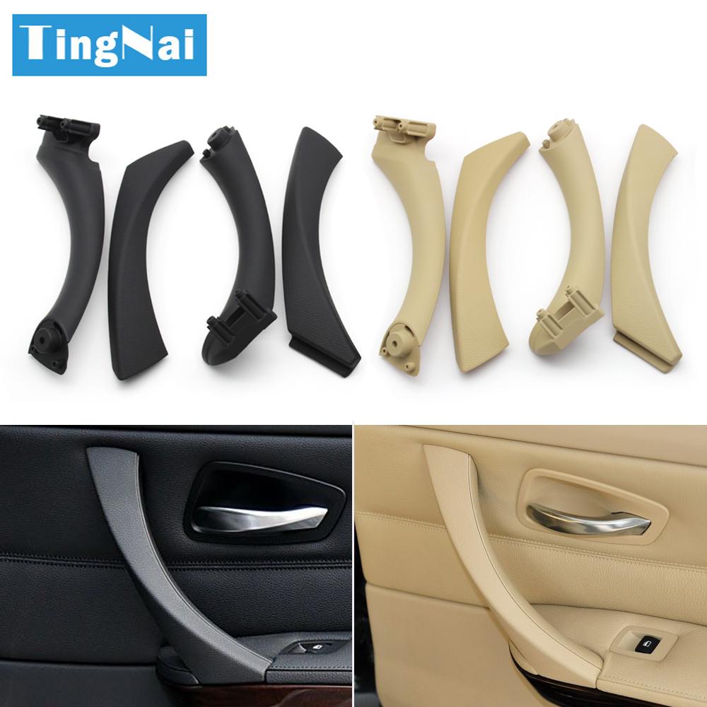 Beige Black Interior Passenger Door Pull Handle Cover Trim For BMW 3 Series E90 E91 E92 316i 318i 320i 325i 328i 2004-2012