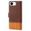For iPhone 16e Case Color Splicing PU Leather Wallet Phone Cover