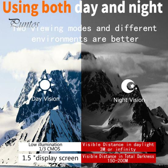 Очки ночного видения, бинокли, дизайн с большим экраном, перезаряжаемые бинокли, инфракрасные очки ночного видения для кемпинга, оборудование для наблюдения