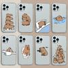 Забавный чехол для телефона с изображением животных из мультфильма «Капибара» для iPhone 15 14 13 12 11 Pro X Xs Max XR SE 2020 8 7 Plus, мягкий прозрачный чехол