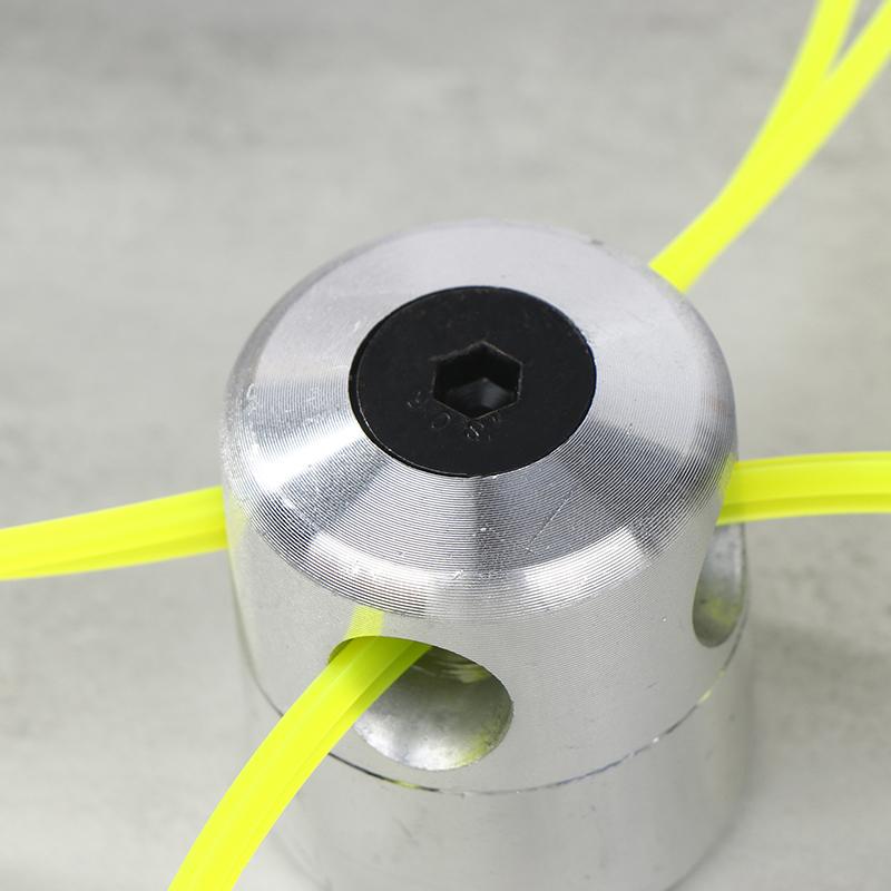Universal Aluminum Trimmer Head With Four Trimmer Lines For Brush Cutter Grass Trimmer Head Replacement Tool Part