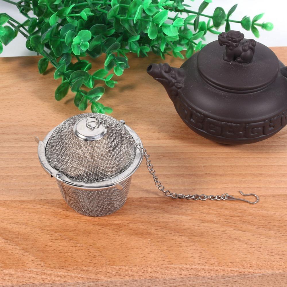 2Pcs Stainless Steel Mesh Tea Strainer 6.5cm Loose Tea Diffuser Tea Ball Infuser For Seasonings