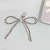 Cute Bowknot Beaded Pendant Cellphone Charm Phone Chain Functional Keychain Ornament Keyring for Bag Purse Backpack