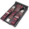 European-Style Men's Elastic Suspenders: Wide Mouth, Three-Clip Design for Dress Pants and Business Attire