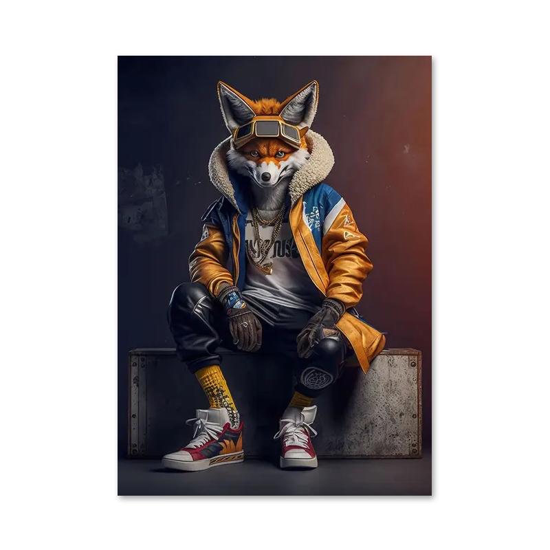 Абстрактное животное Лев Панда Жираф плакат и принты Рэп певец Холст Картина Настенная картина для гостиной Домашнее украшение