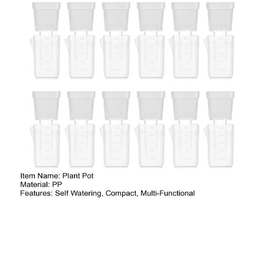 Самополивающиеся горшки для растений Мини полупрозрачные пластиковые кашпо Горшок для размножения растений с резервуаром для рассады, черенков, алоказии, африканских фиалок, хойи