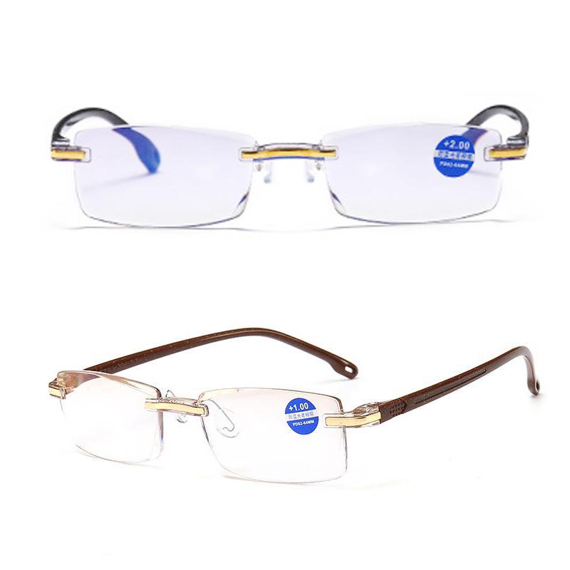 1ШТ Безрамочные очки для чтения, женщинам и мужчинам. Синий свет