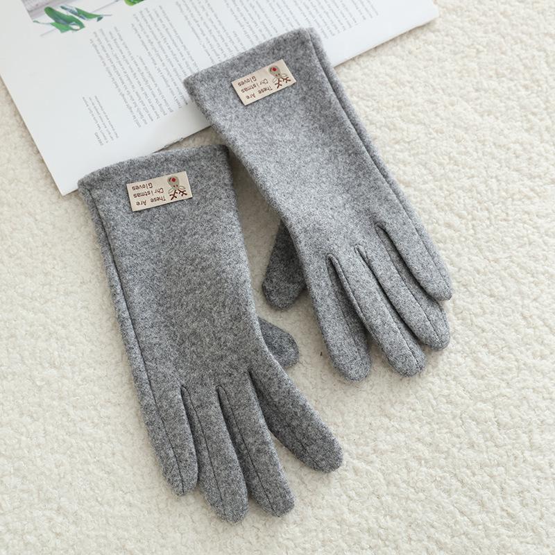 Women'S German Velvet Gloves Windproof And Warm Touch Screen Gloves Driving And Riding Touch Screen Warm Students Thickened And Velvet