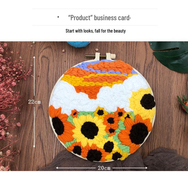 Детская вышивка Сузи «Пять злаков и бобов», мультяжная шерстяная картина на холсте