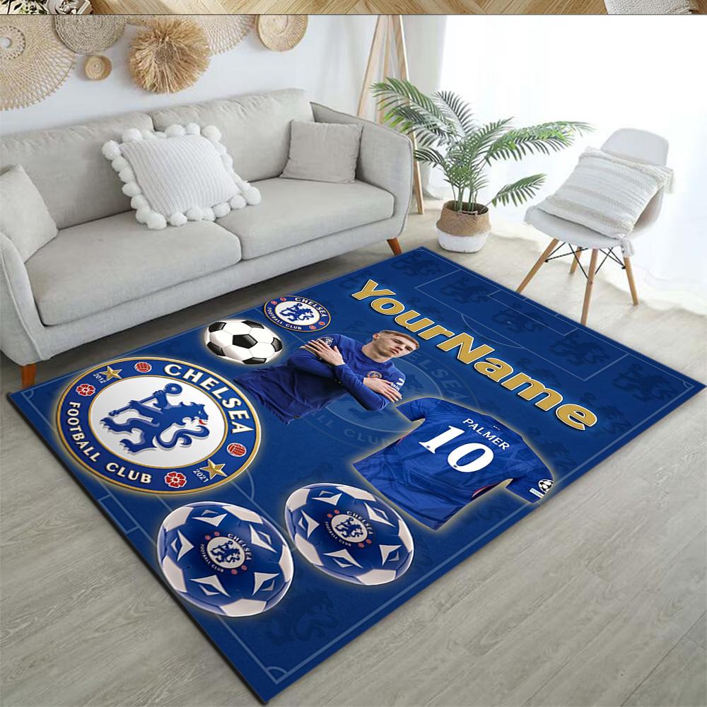 Chelsea Customized Name Floor Mat Perfect for Playrooms Bedrooms Balcony Foyer Anti-slip Rug Anime Office Decor Spiritual Gift