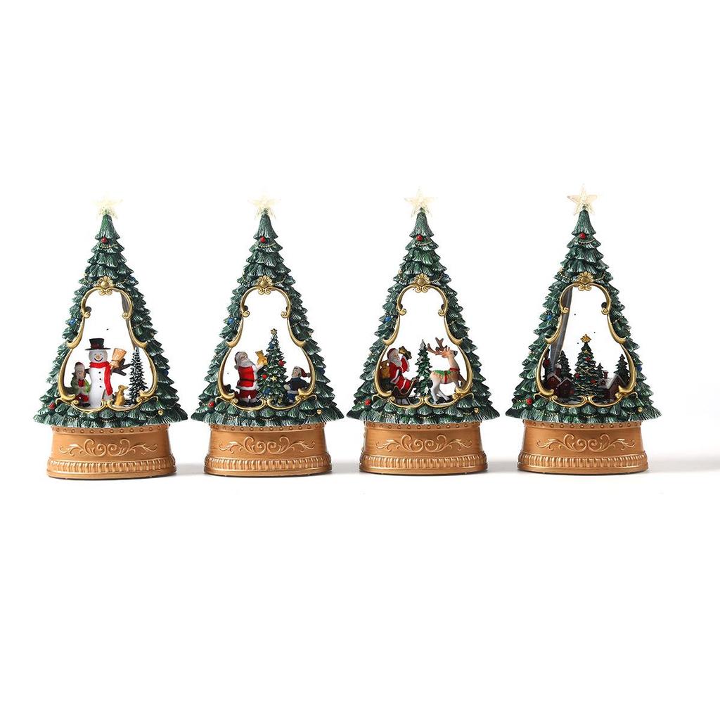 Musical Glowing Christmas Tree Ornaments with Automatic Snowfall - Perfect Gift for Girlfriend or Kids