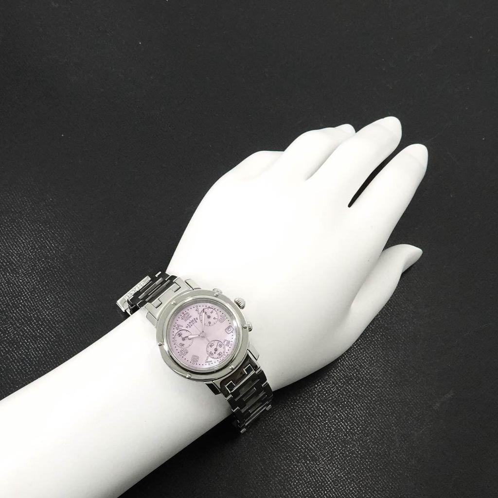 Used Hermes HERMES Clipper Chronograph CL1.310 Vintage Ladies Watch Date Quartz Clipper 90341811