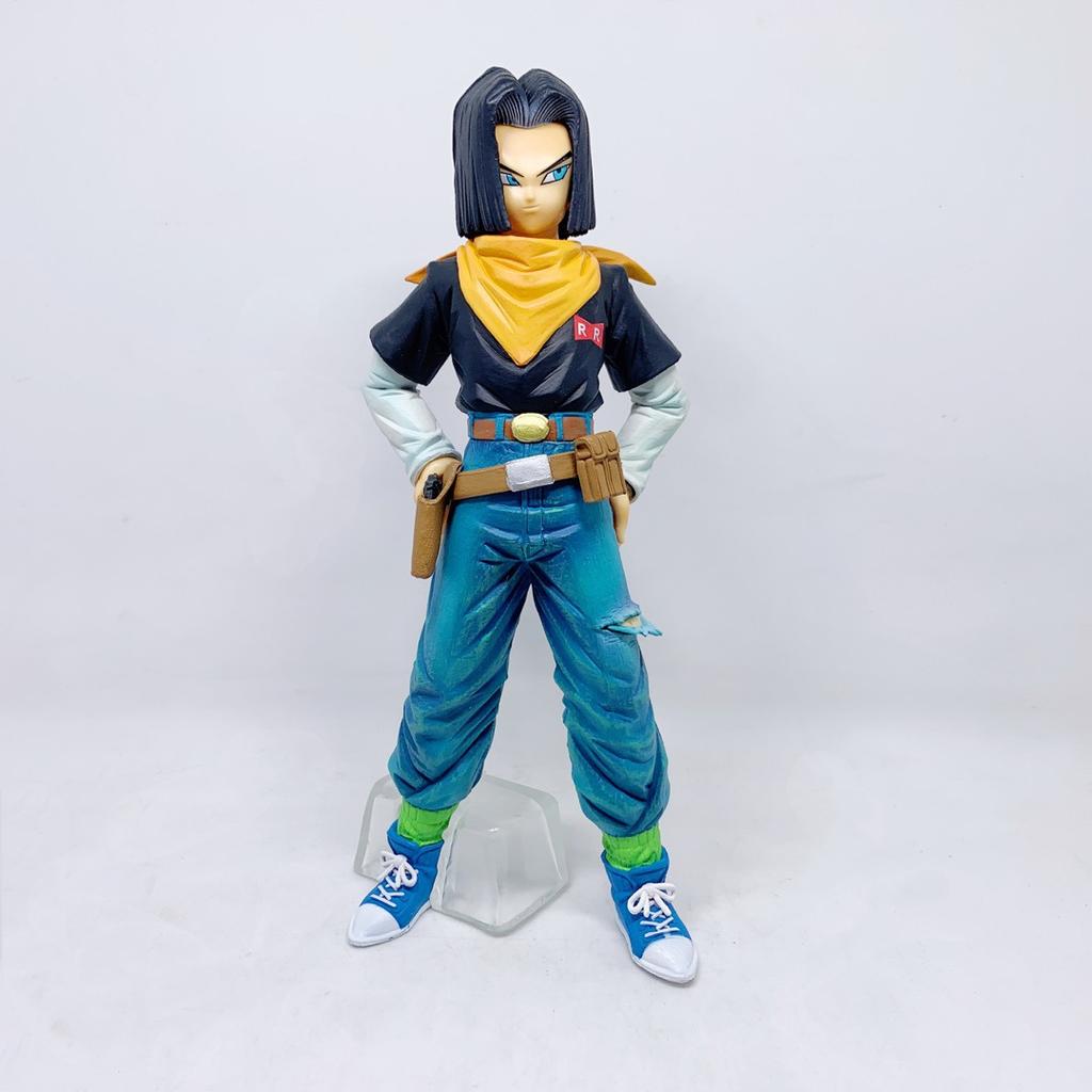 Bandai Аниме Dragon Ball Z Андроид 17 18 Фигурка Андроид 18 ПВХ Фигурки Действия Коллекционная Модель Игрушки для Детей Рождественский Подарок