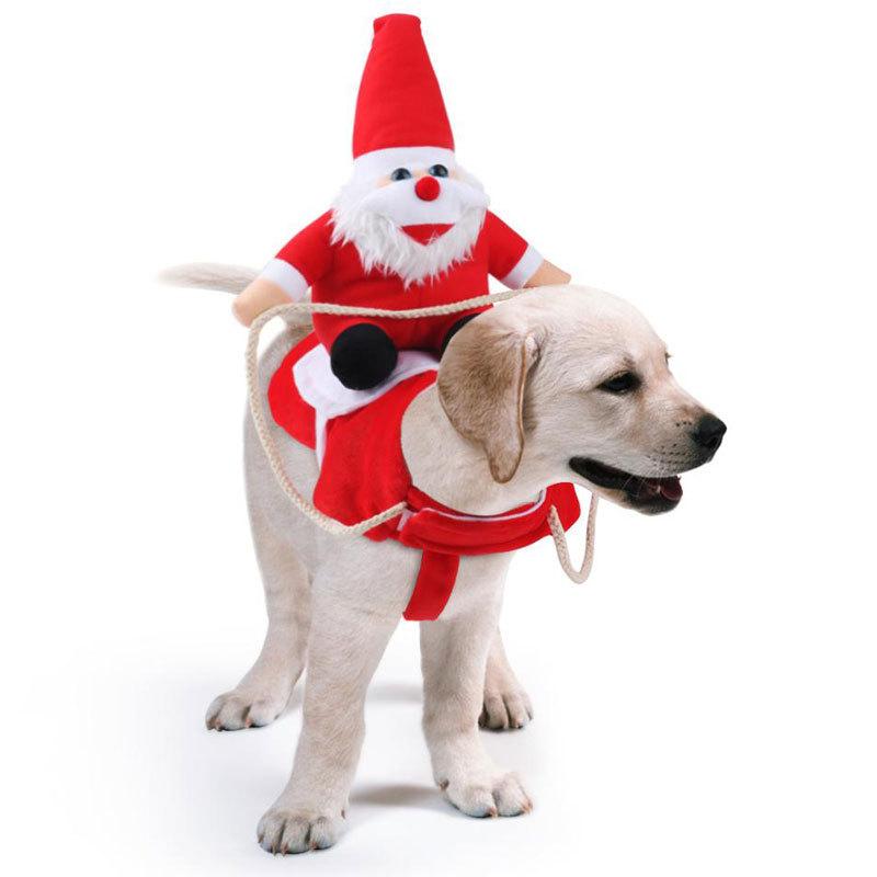 Милый костюм Санта-Клауса на олене, собака, теплая собака, рождественская трансформируемая накидка, шаль Милый Санта-Клаус на олене, собака