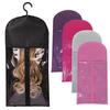 Wig Hanging Bag Transparent Zipper Closure with Hanging Hook Dustproof Portable Wig Hanger Hair Extension Holder Short Long Wavy