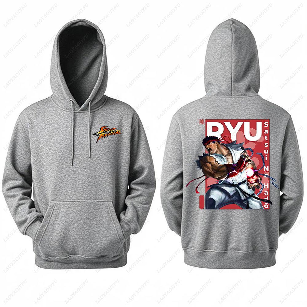 2025 Ryu Street Fighter Essential Hoodie Men's Sweatshirt Crazy Long Sleeve Autumn Loose Hipster Ropa Hombre Clothes Man Hoodie