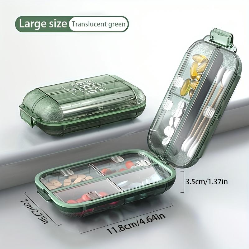 1PC 7-day Medicine Box with Orange Handle - Large Capacity, Dustproof and Moisture-proof Vitamin and Medicine Storage Box Polypropylene Material