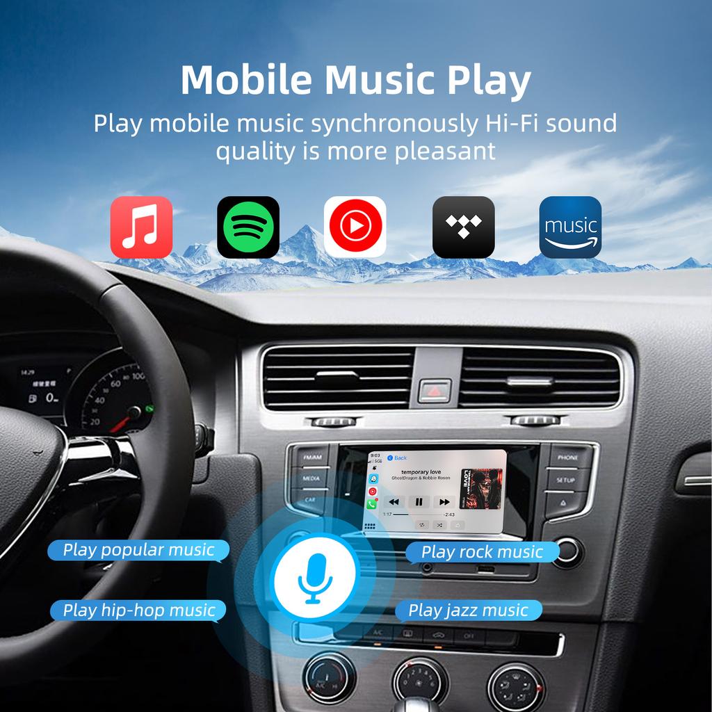 ANYFAR Беспроводной Carplay Android Auto для Volkswagen Golf 7 с системой MIBI Мультимедийный аксессуар Поддерживаемые камеры