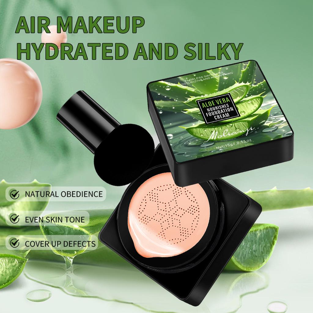 Питательный тональный крем с алоэ вера, водостойкий, контролирующий жирный блеск, стойкий макияж, воздушная формула с глицерином, натуральный эффект BB-крема