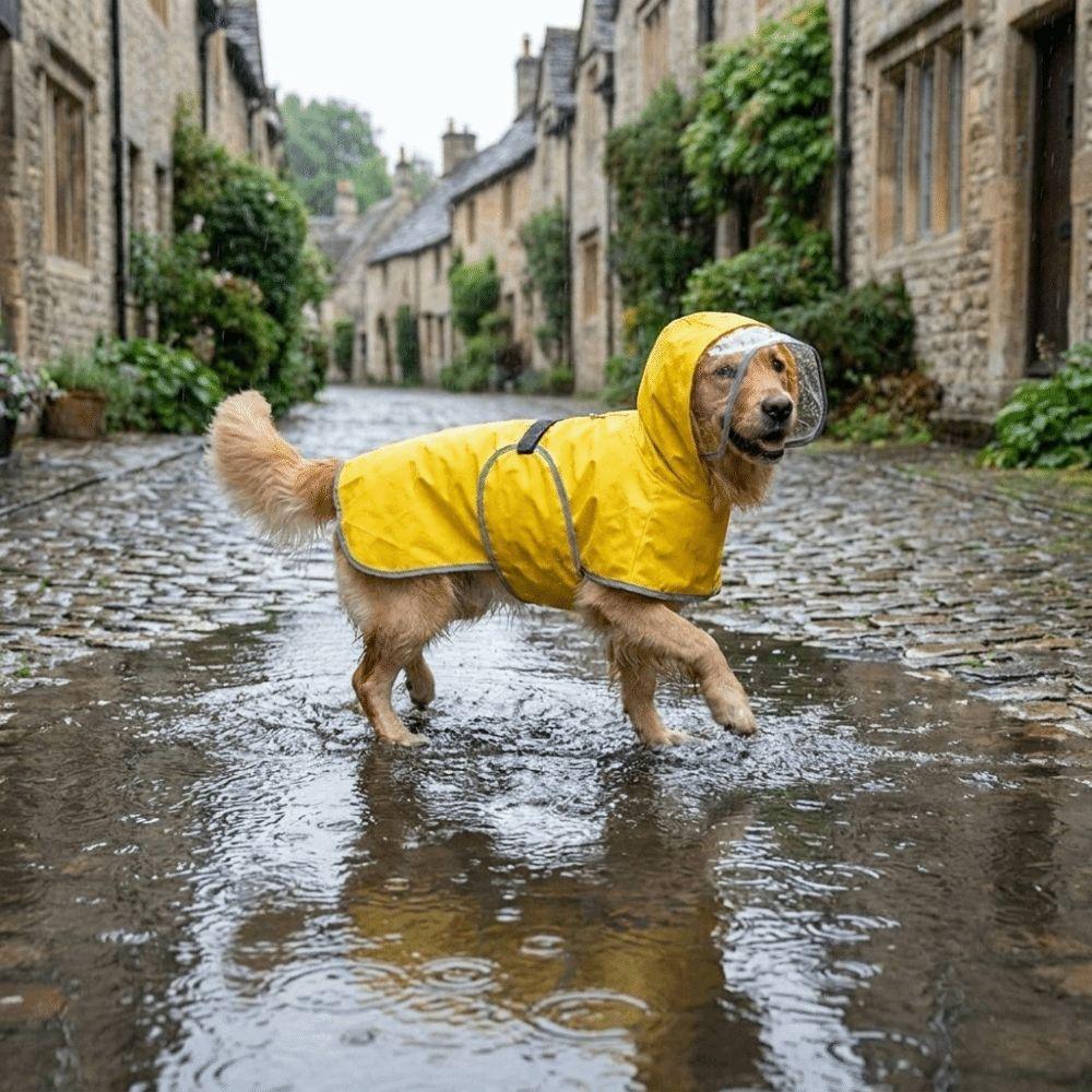 Windproof Dog Rain Cloak Reflective Pet Waterproof Cloak Waterproof Pet Clothes Outdoor