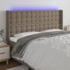 VidaXL LED Headboard Bedroom Furniture Double Bed Accessory Head of Bed Frame Interior Taupe 3124508