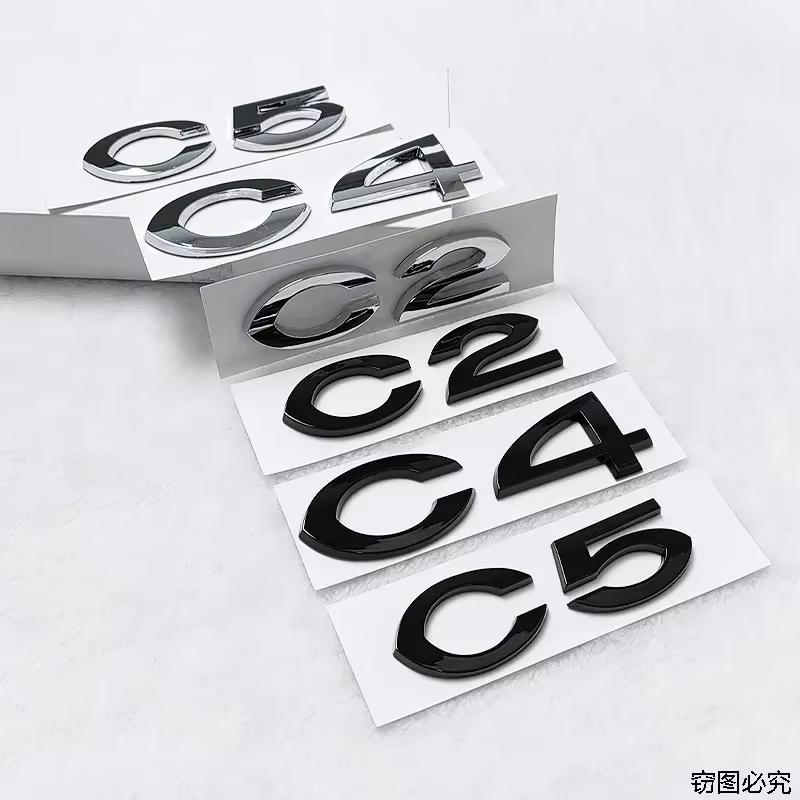 ABX2 C2 C4 C5 Логотип ABS 3D Наклейка на задний багажник автомобиля Стайлинг для эмблемы бренда Citroen Наклейки на кузов автомобиля Автомобильные аксессуары для модификации