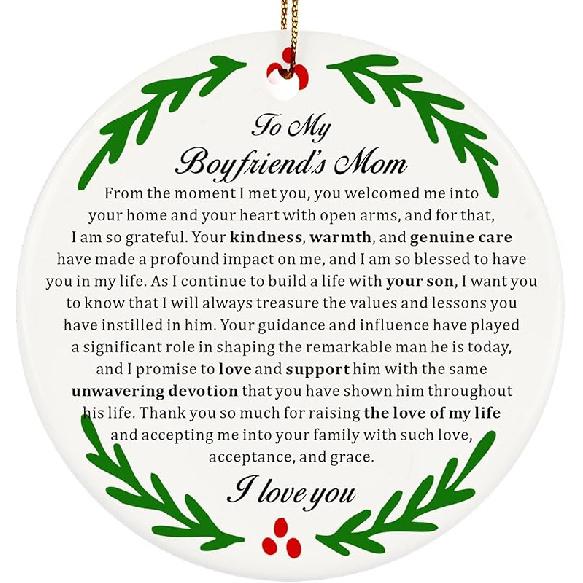 to My Daughter in Law Christmas Ornaments, Daughter-in-Law Christmas Ornament Gifts, Two-Side Printed 3'' Christmas Ornament for Christmas Tree,