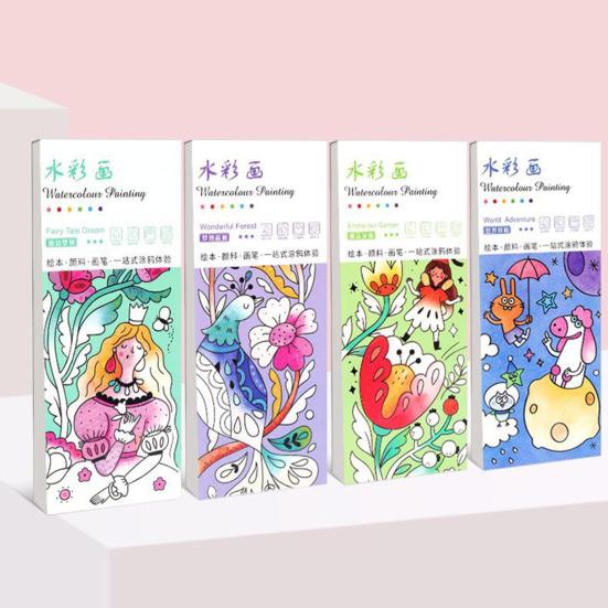 1/2/3/4 шт. Карманная книга для рисования акварелью, яркие цвета, закладка своими руками, веселая детская акварельная картина